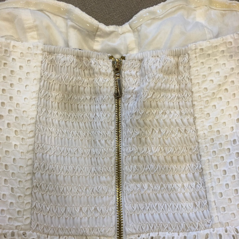 Juicy Couture Eyelet Strapless Dress - Sz 6 - Picture 5 of 8